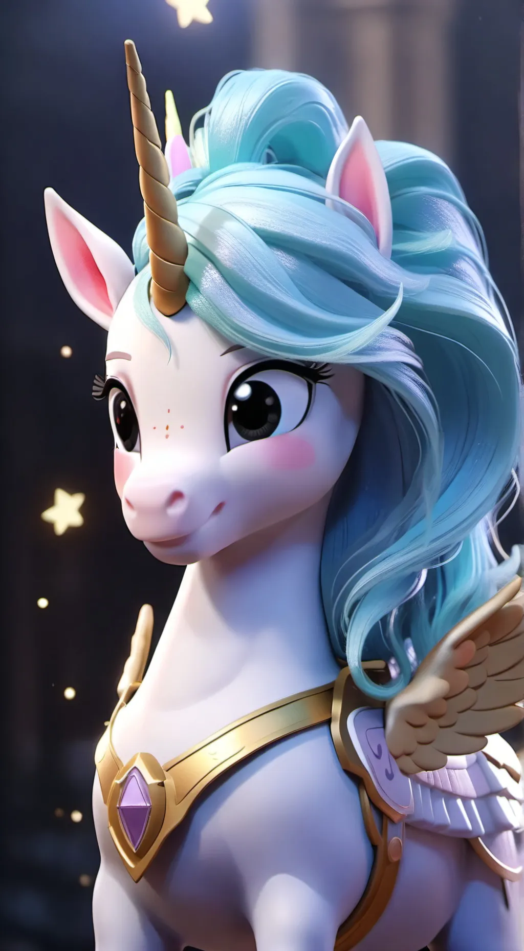 ai character: Princess Celestia background