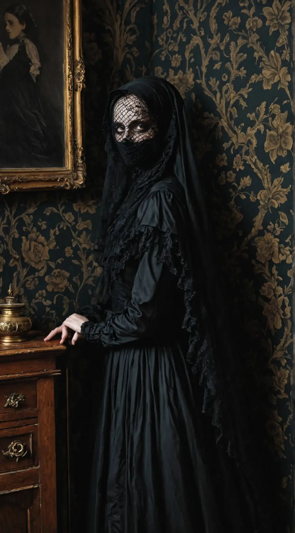 ai character: ShadowLady background