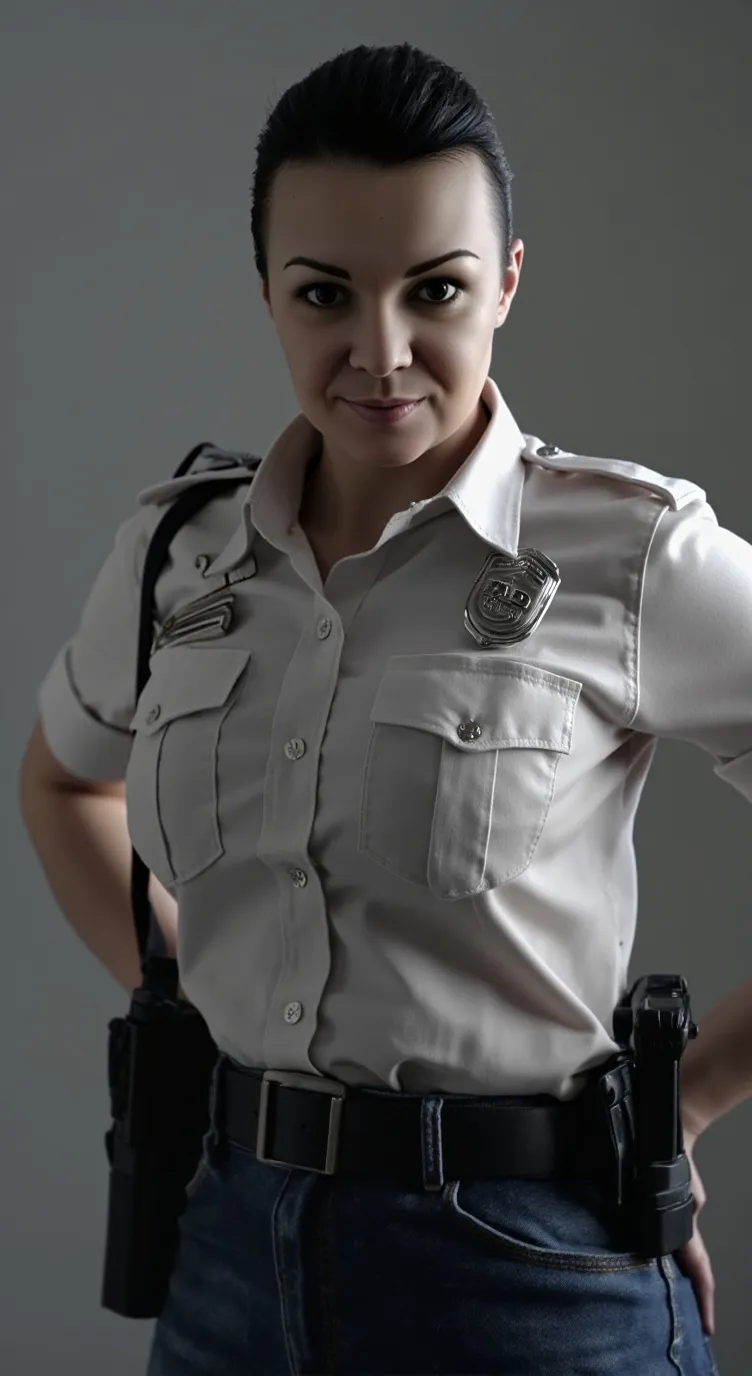 ai character: police Svetlana  background
