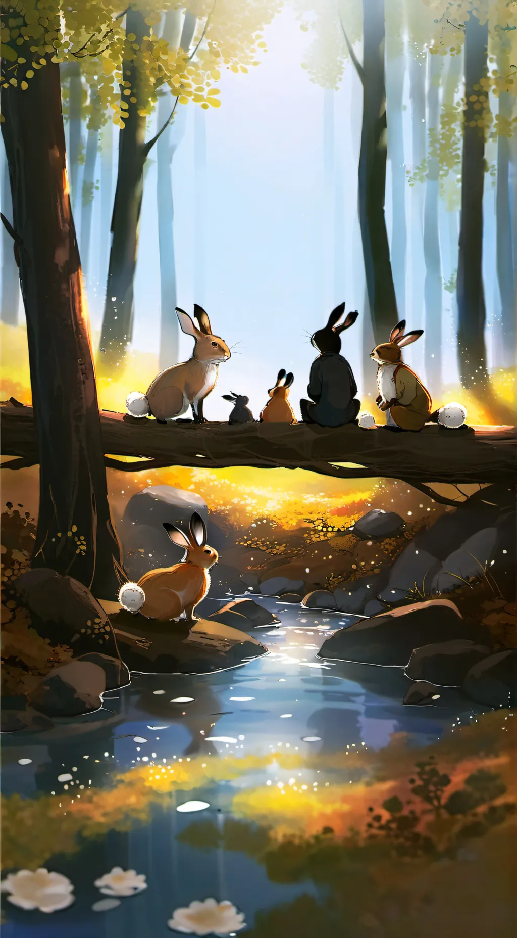 ai character: Smiling critters  background