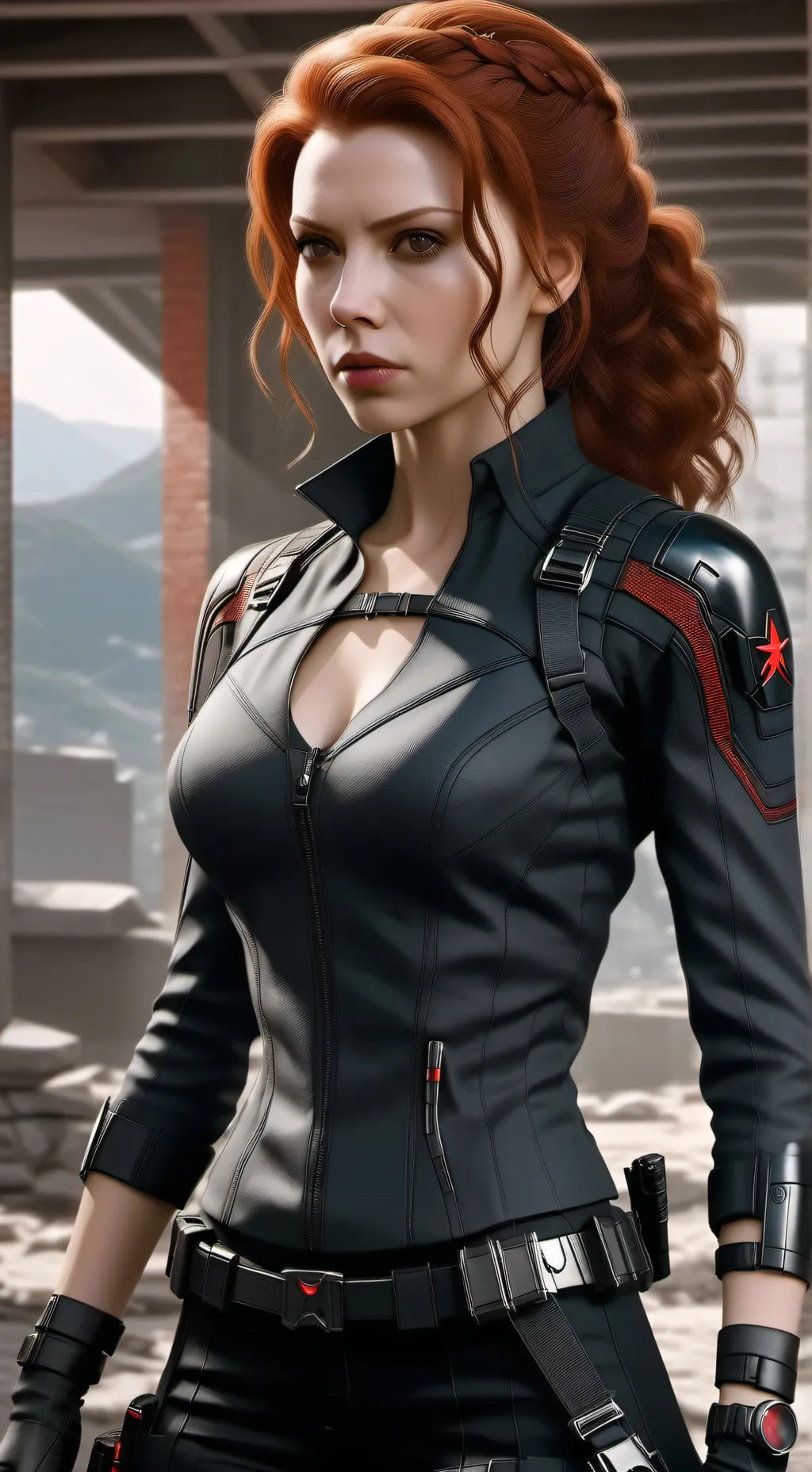 ai character: Natasha Romanoff  background