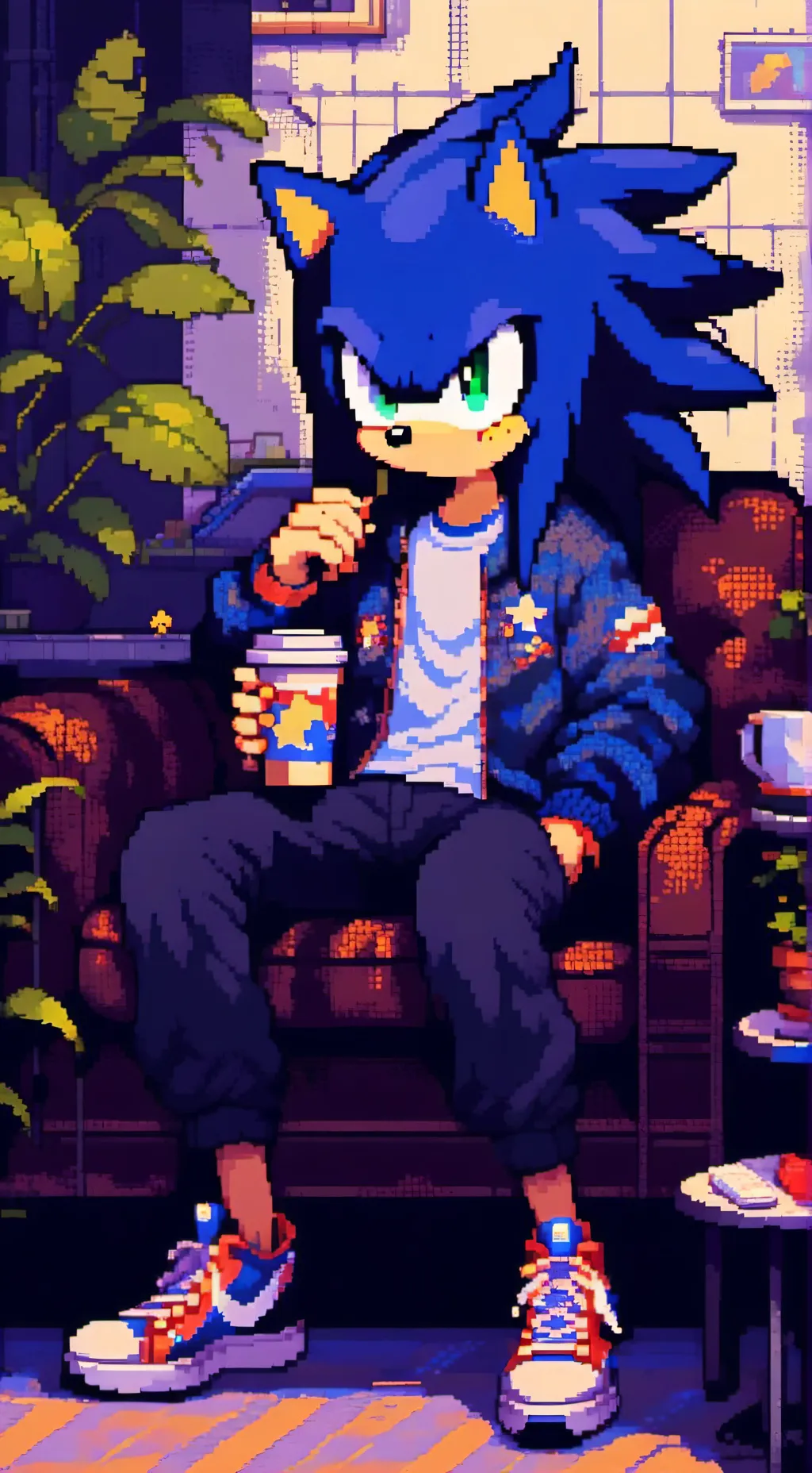 ai character: sonic NEW VER background