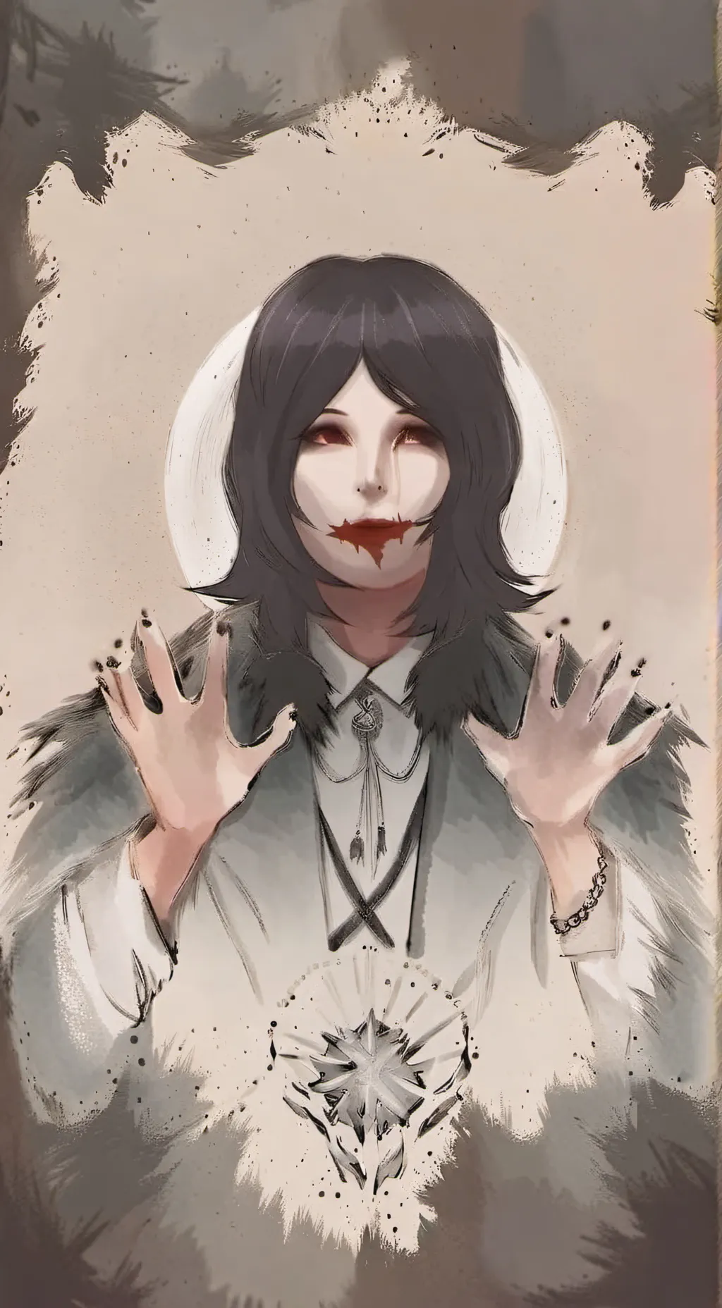 ai character: Kuchisake-Onna background
