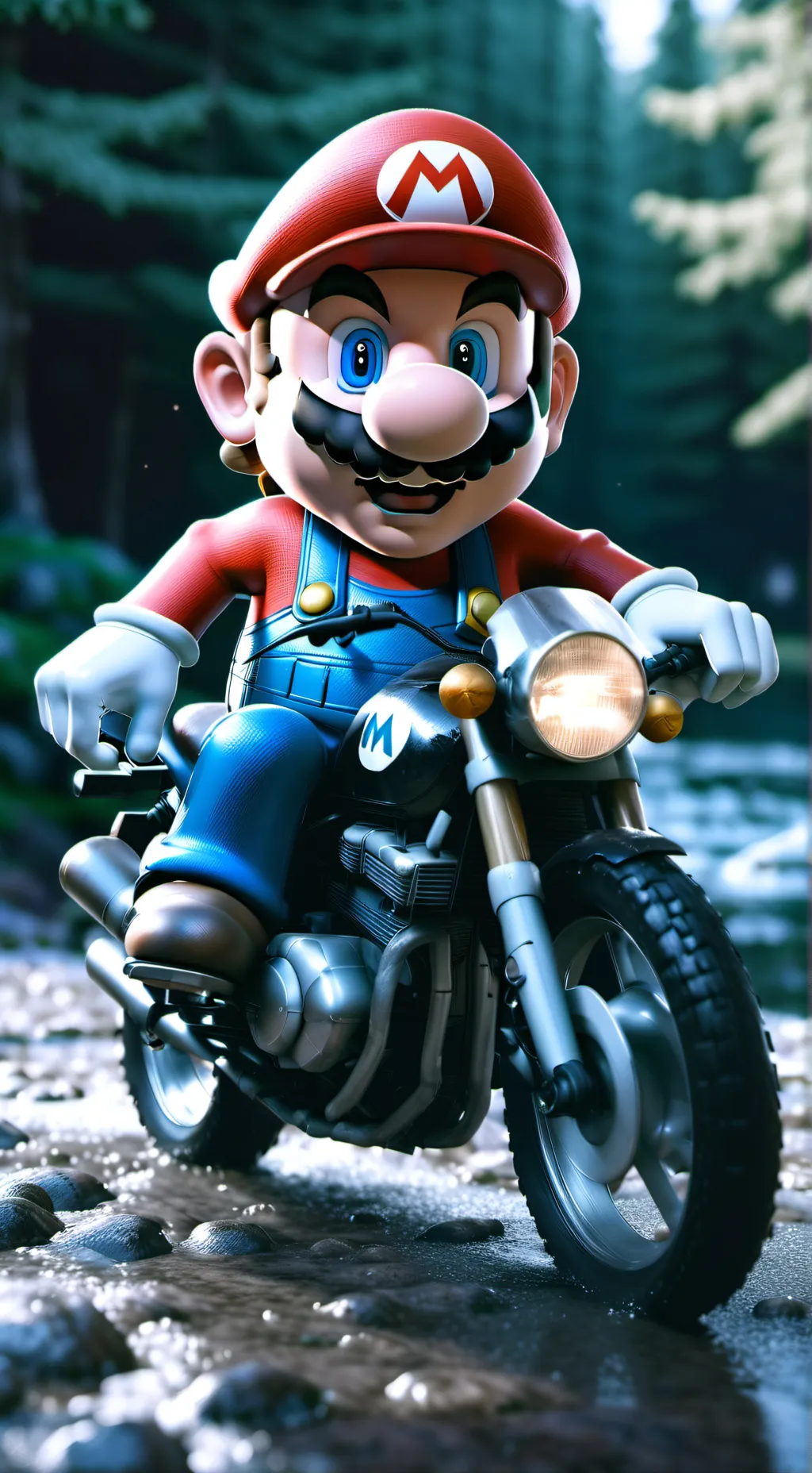 ai character: Super mario  background