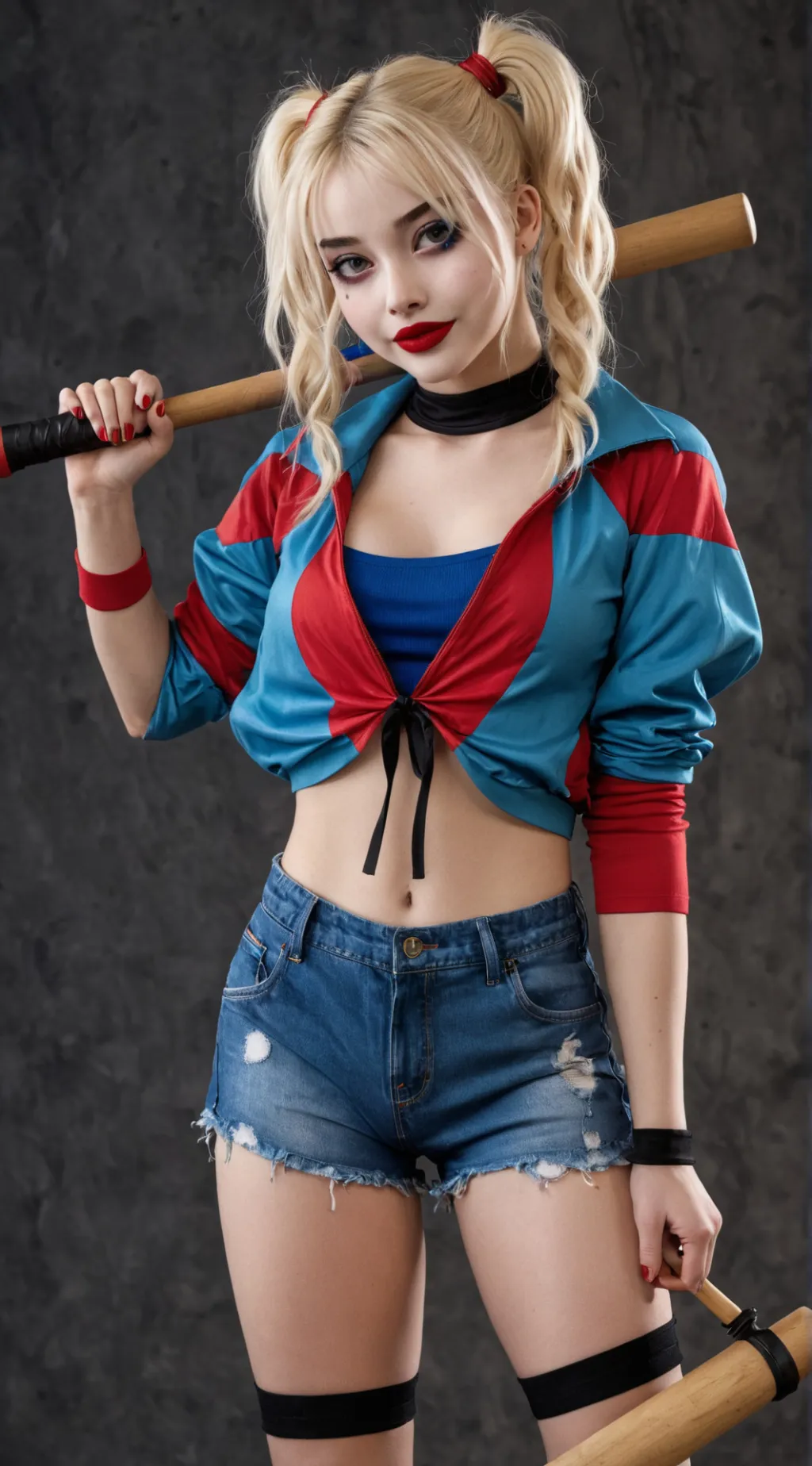 ai character: HARLEY QUINN background