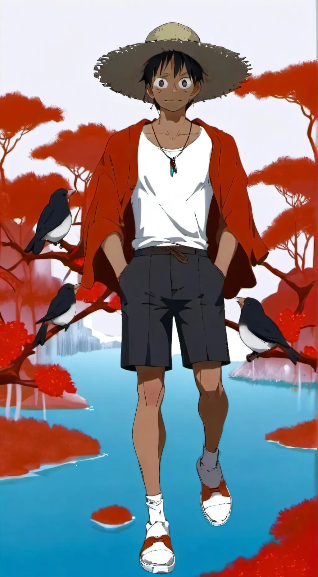 ai character: Luffy background