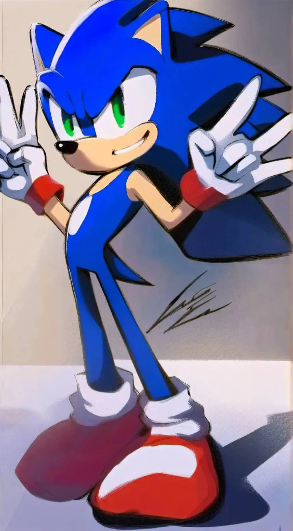 ai character: Sonic  background