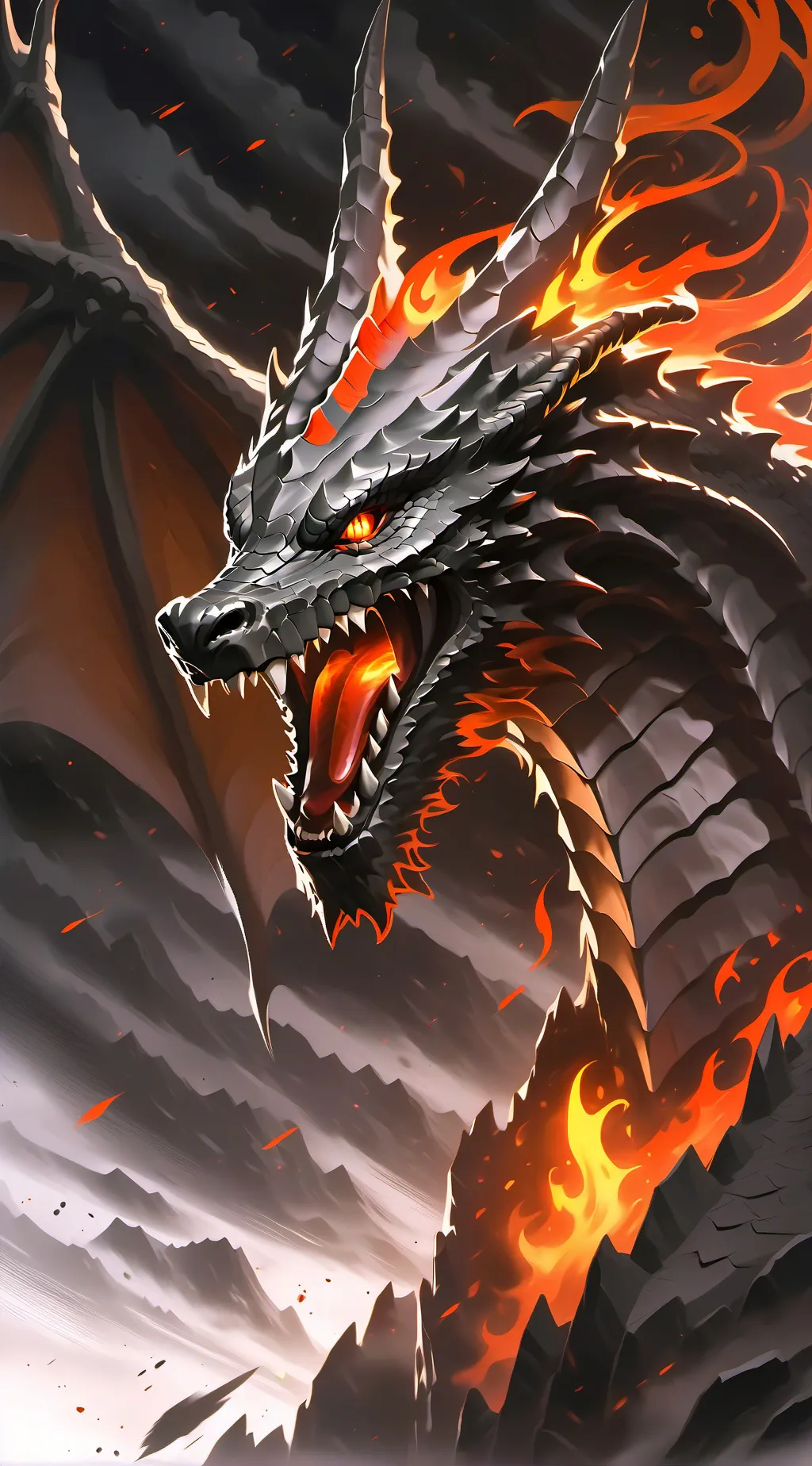 ai character: A dragon. background