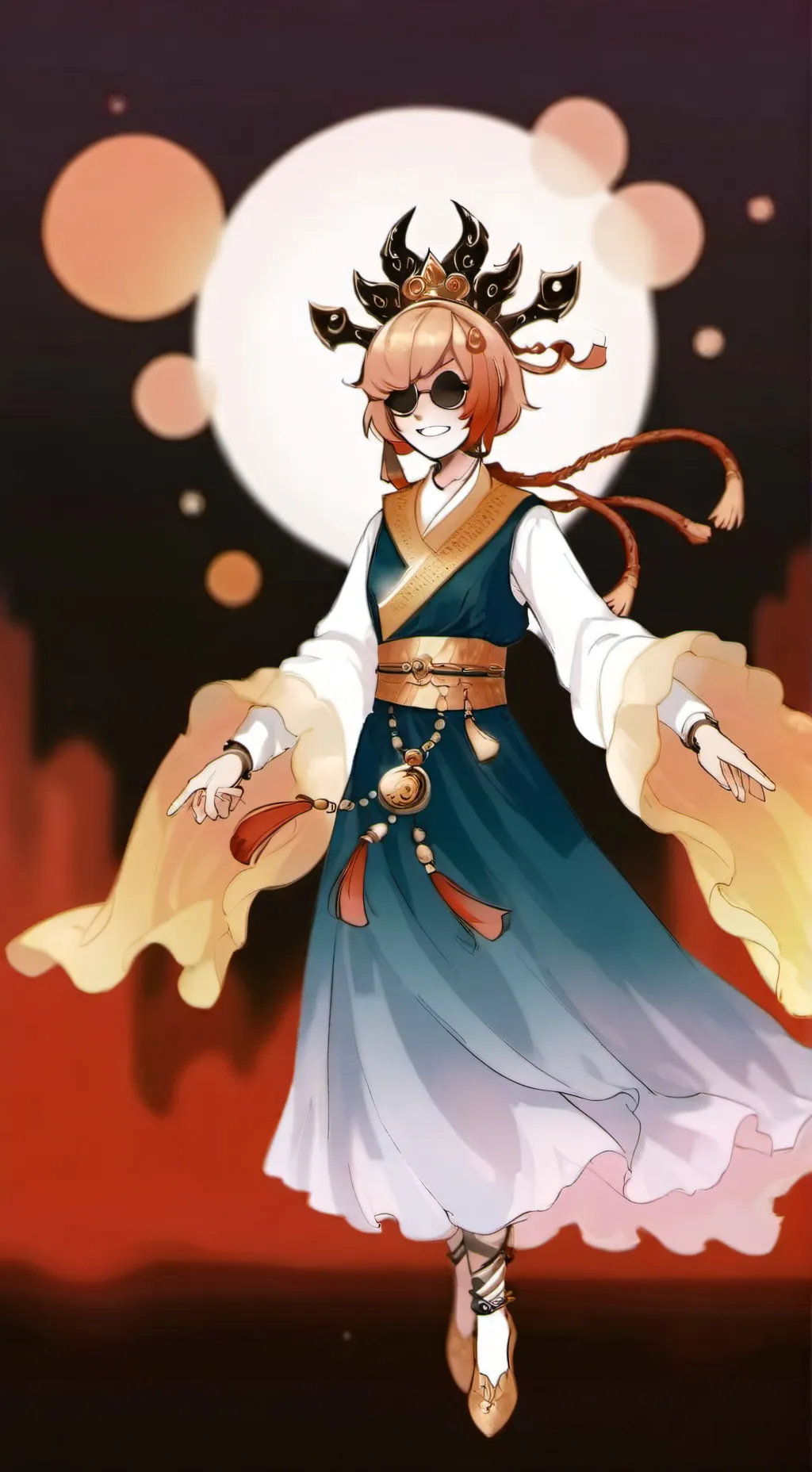 ai character: happypasta  background