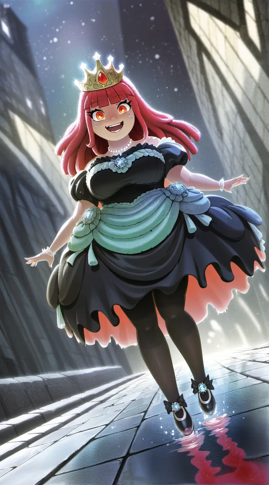 ai character: slime queen vinyl  background
