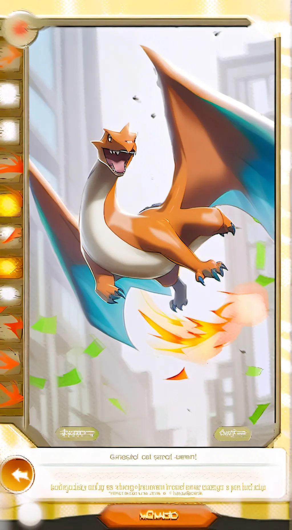 ai character: Charizard  background