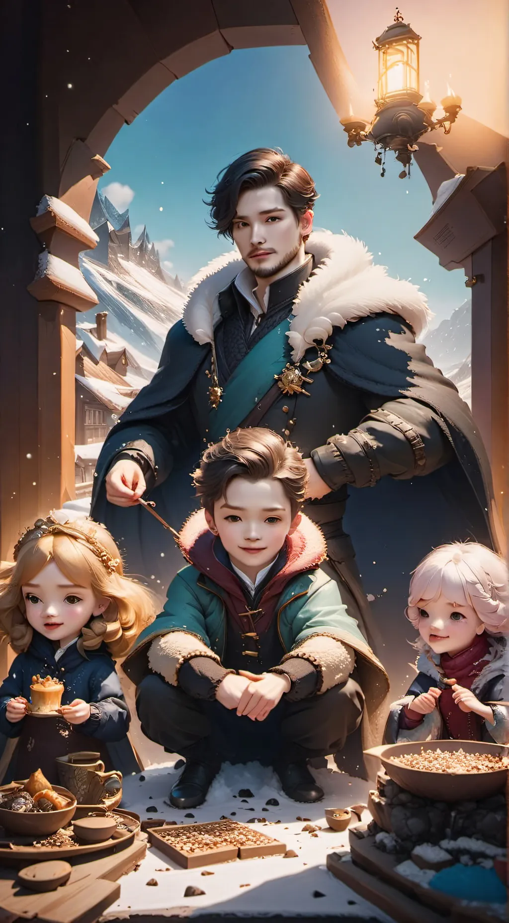 ai character: apocalipse frozen background