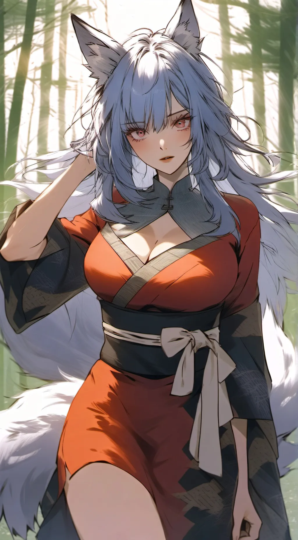 ai character: Kitsune background