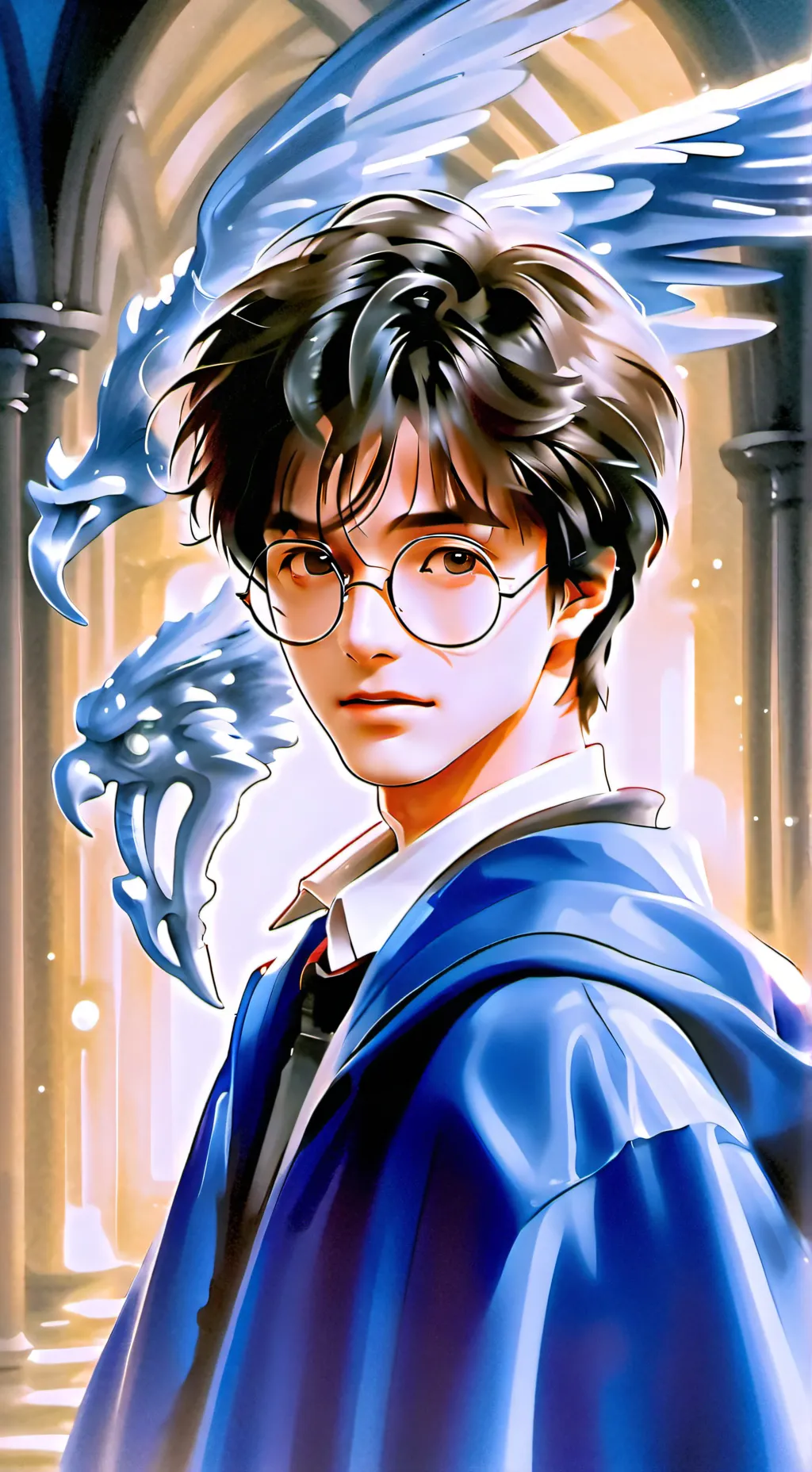 ai character: Harry Potter  background