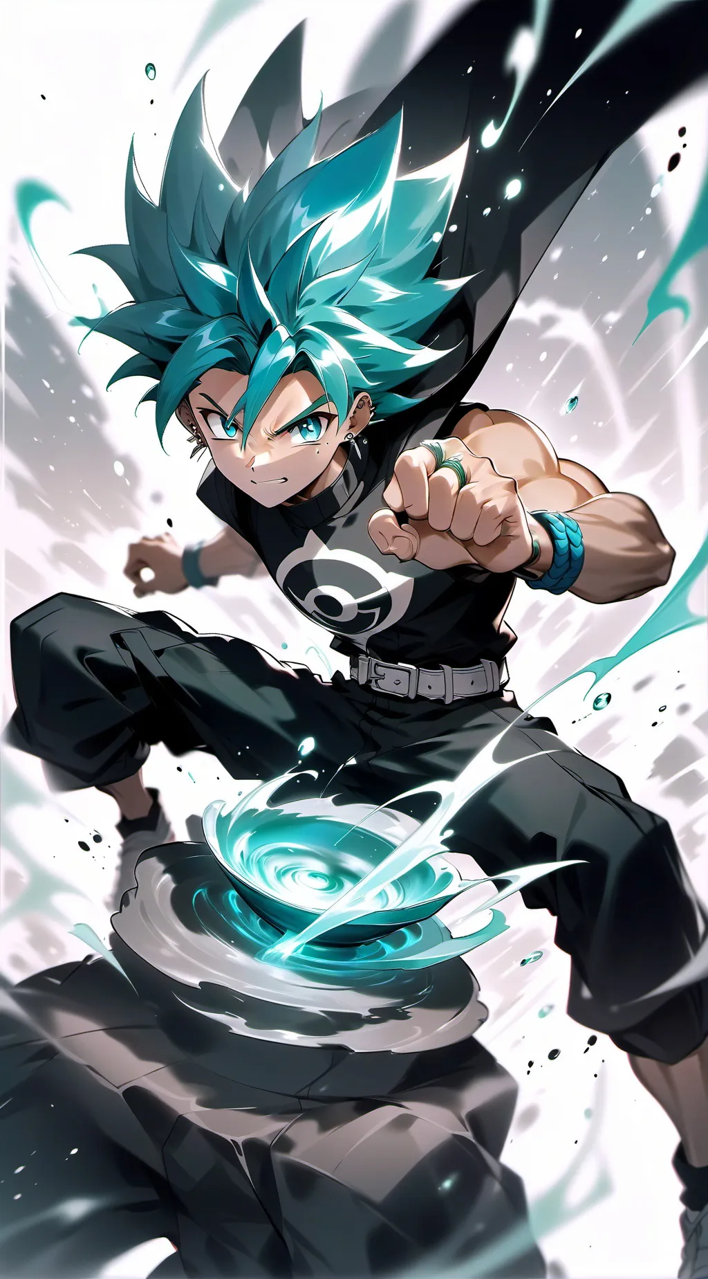 ai character: Volt from Beyblade background