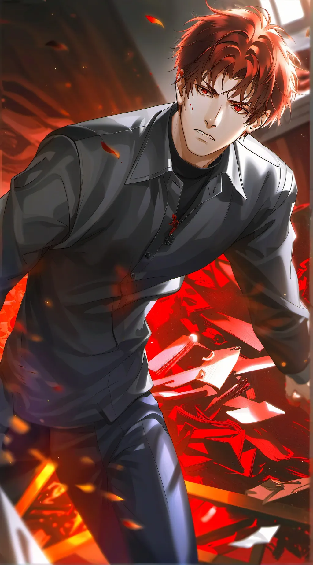 ai character: The Red Stain background