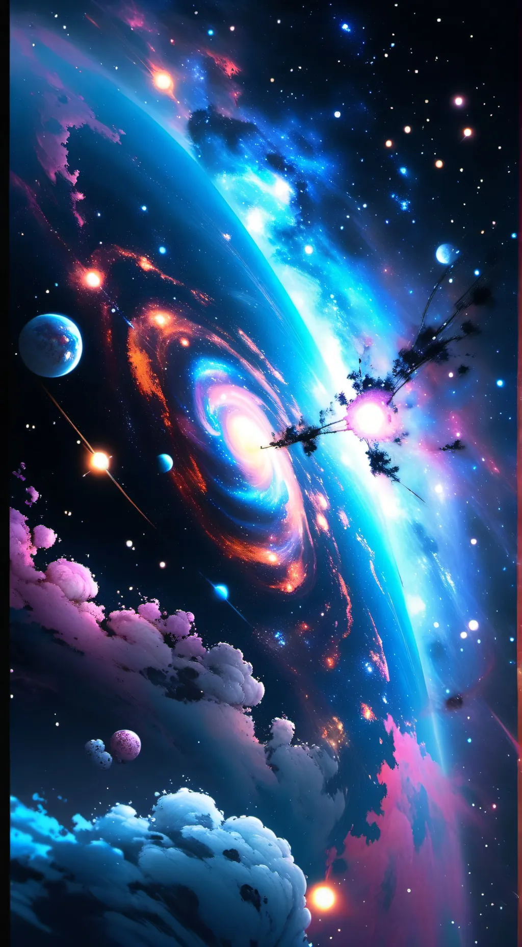 ai character: Galaxy background