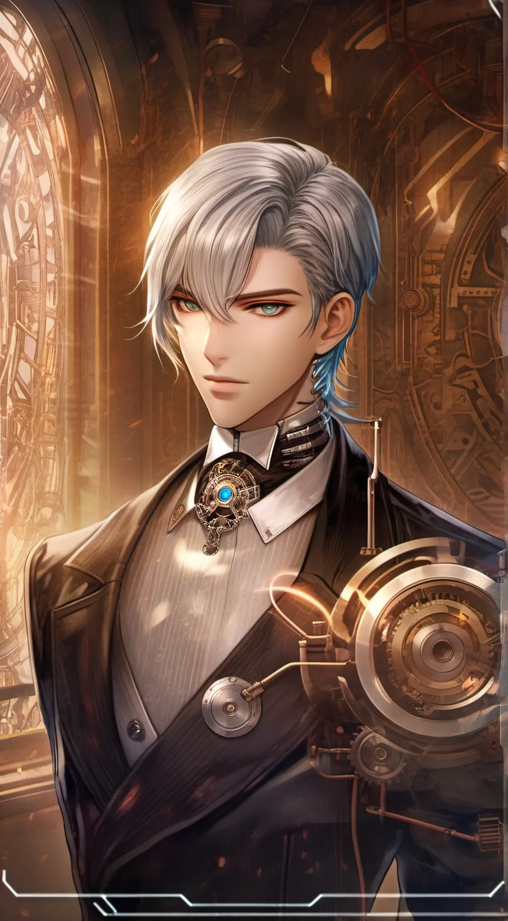 ai character: Silver Logic background