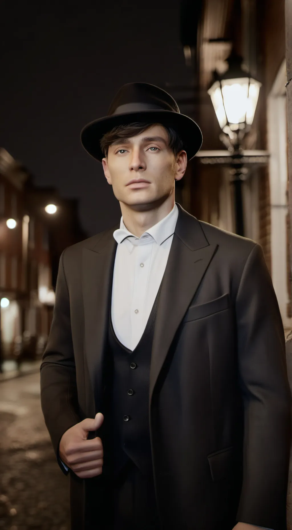 ai character: Thomas Shelby  background