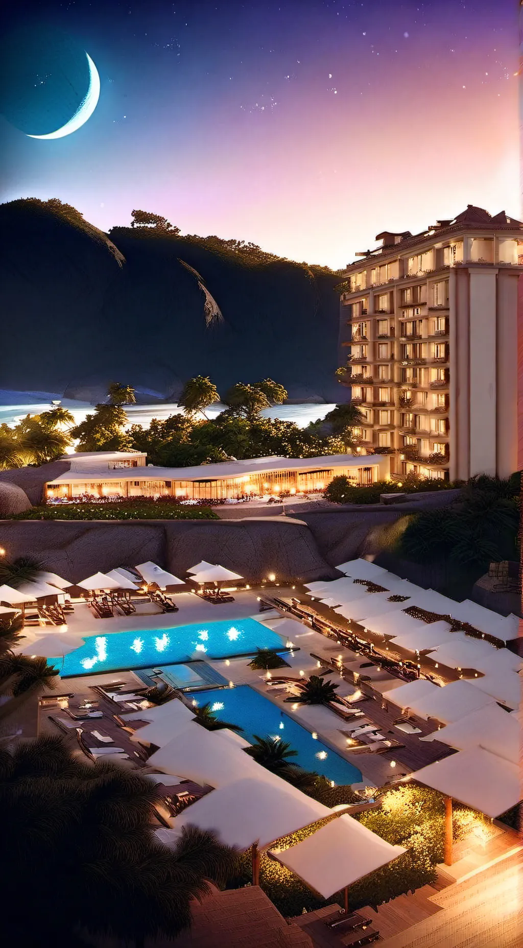 ai character: Hotel 5 estrelas  background
