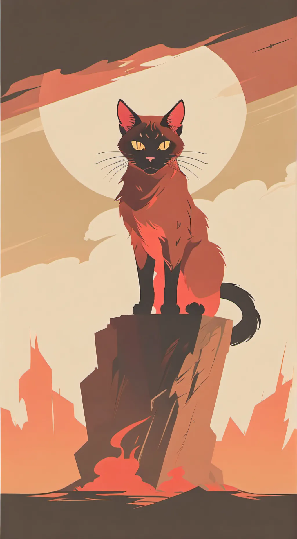 ai character: demon cat background