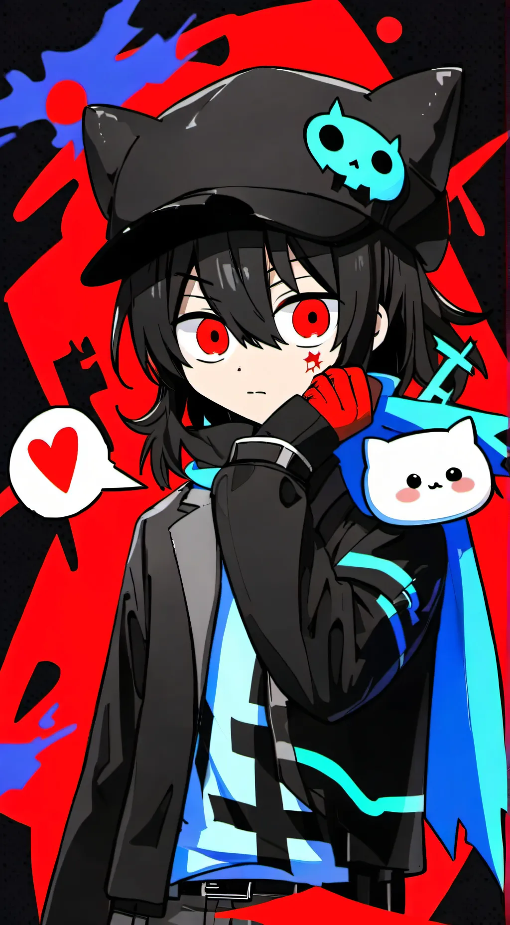 ai character: Amoi andi background