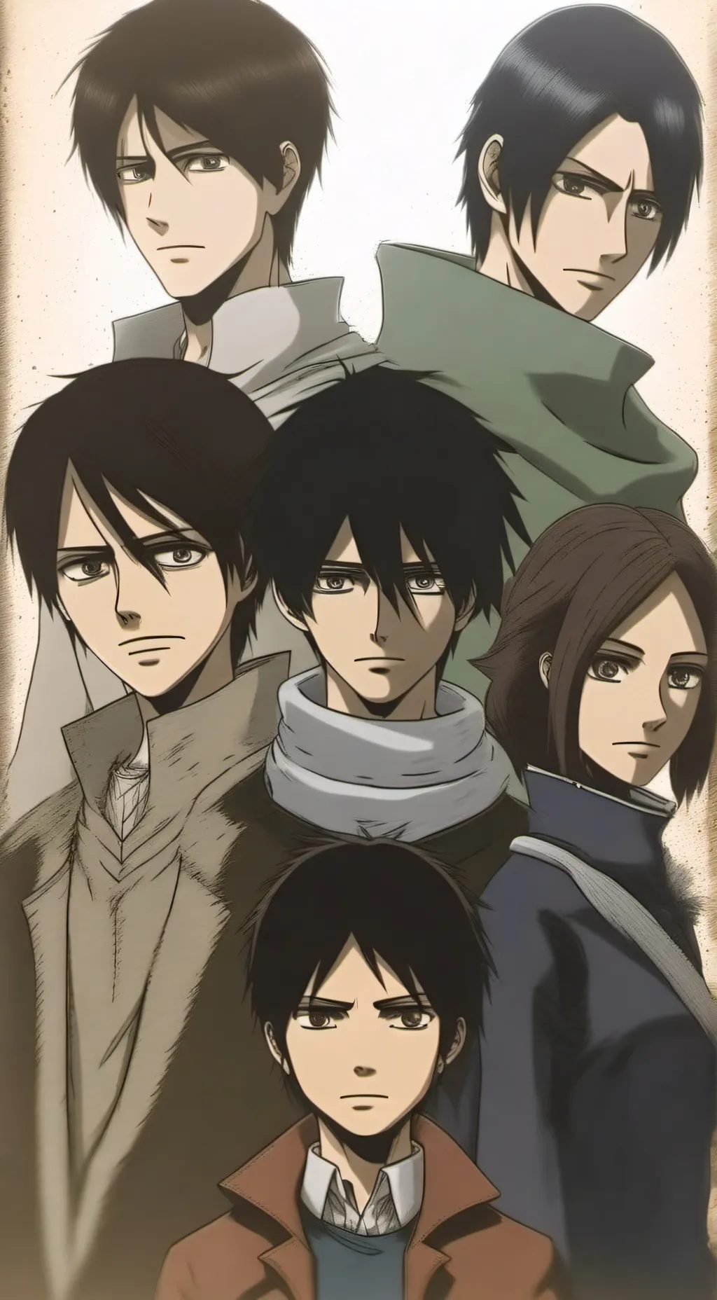 ai character: Hijo eren y levi.  background