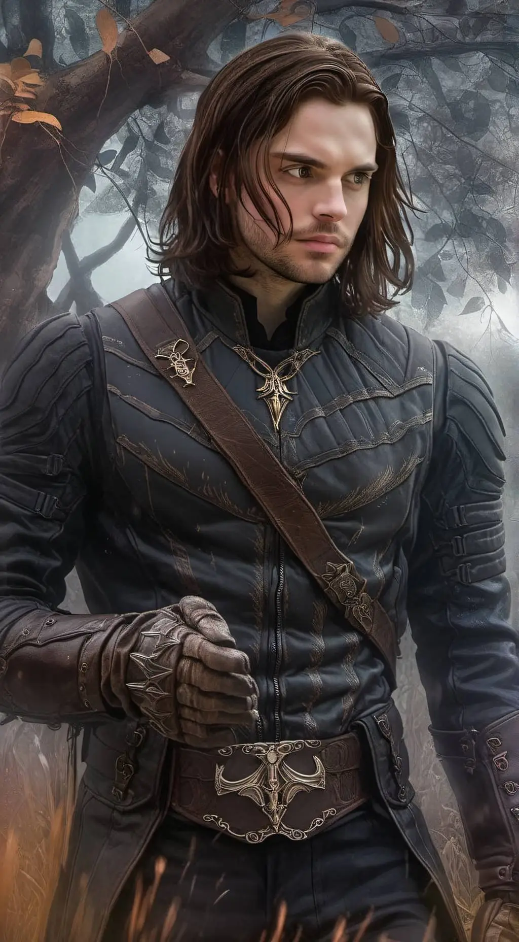 ai character: Bucky Barnes background