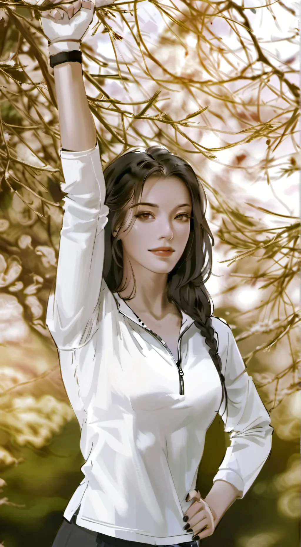 ai character: girl 2 background