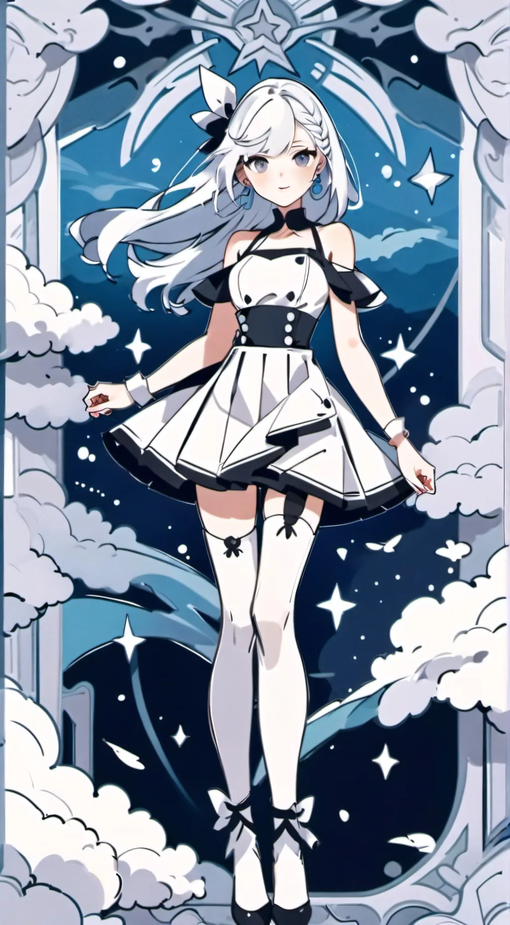 ai character: Aqua 💙 background