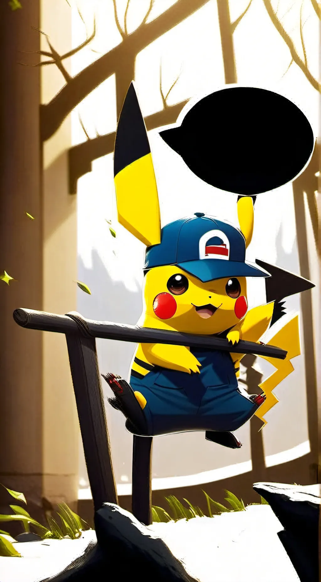 ai character: PIKACHU  background