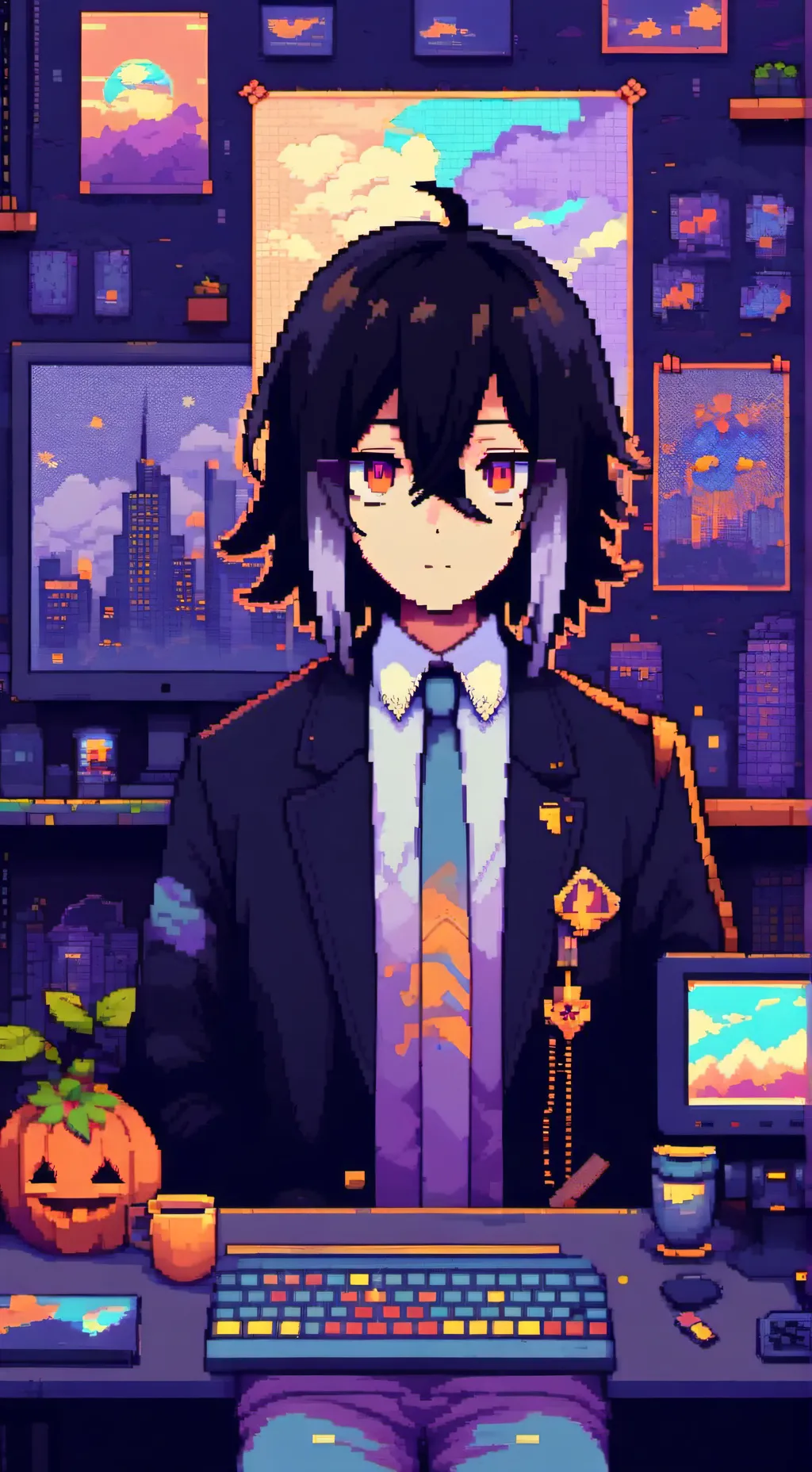 ai character: iguro🐍 background