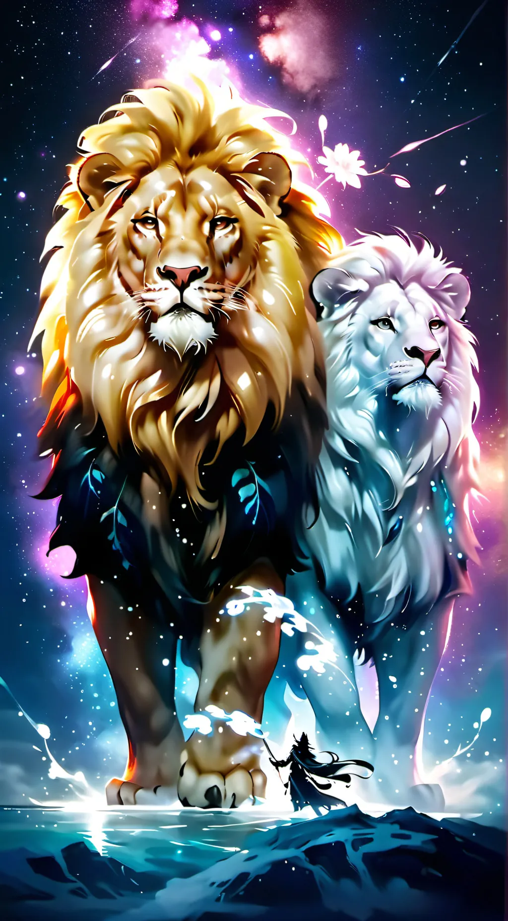 ai character: Lion season background
