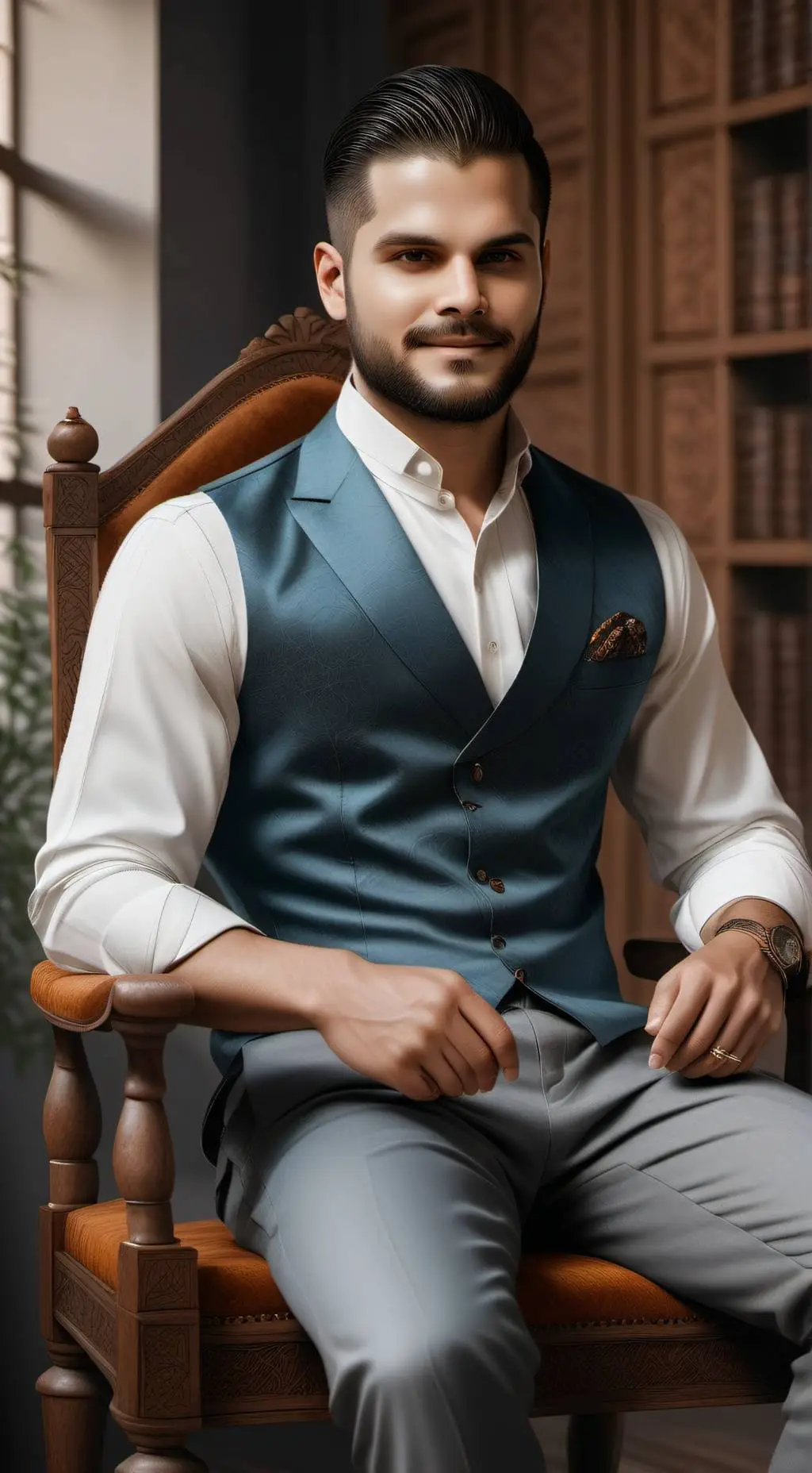 ai character: Farid Dieck  background