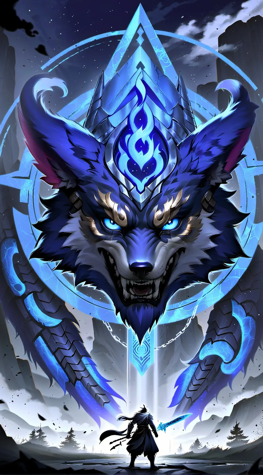 ai character: furry factory background