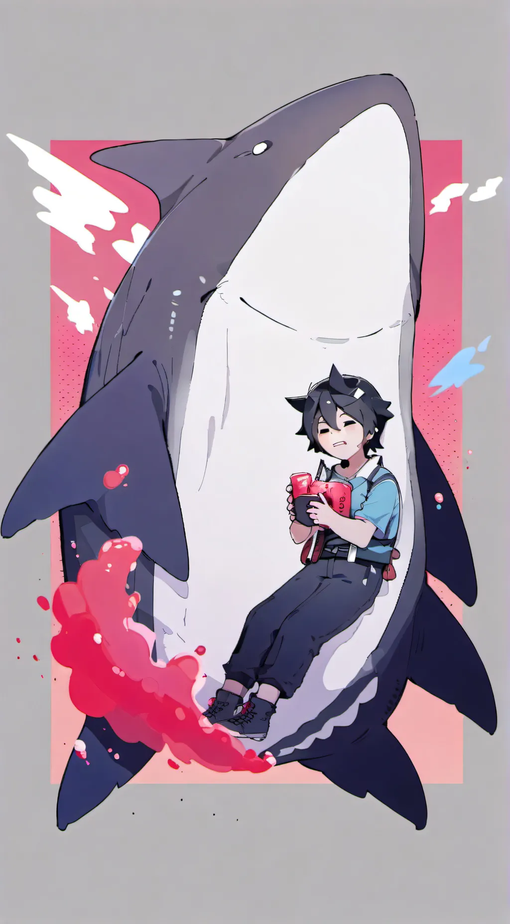 ai character: 💧Fin🦈 background