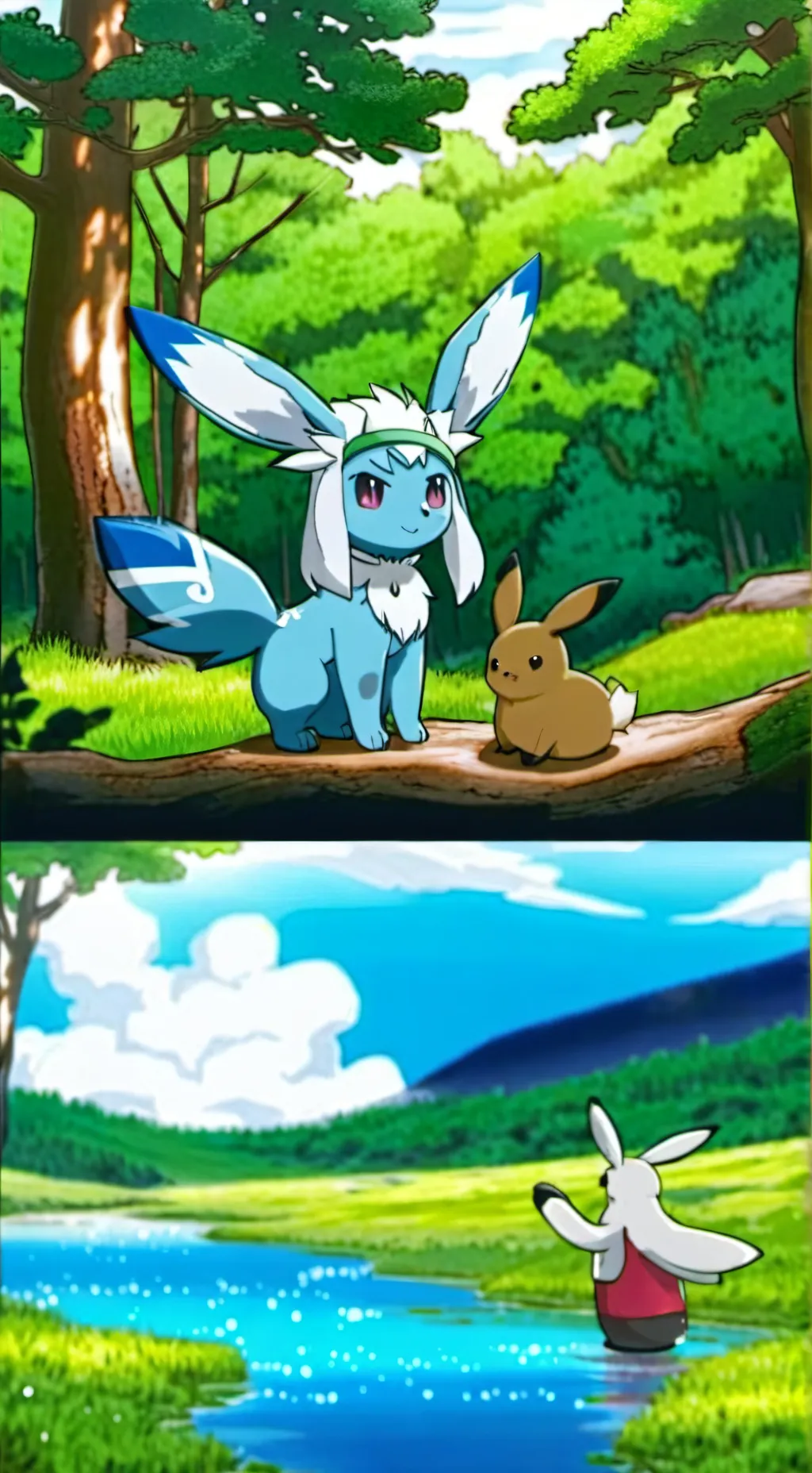ai character: Glaceon background