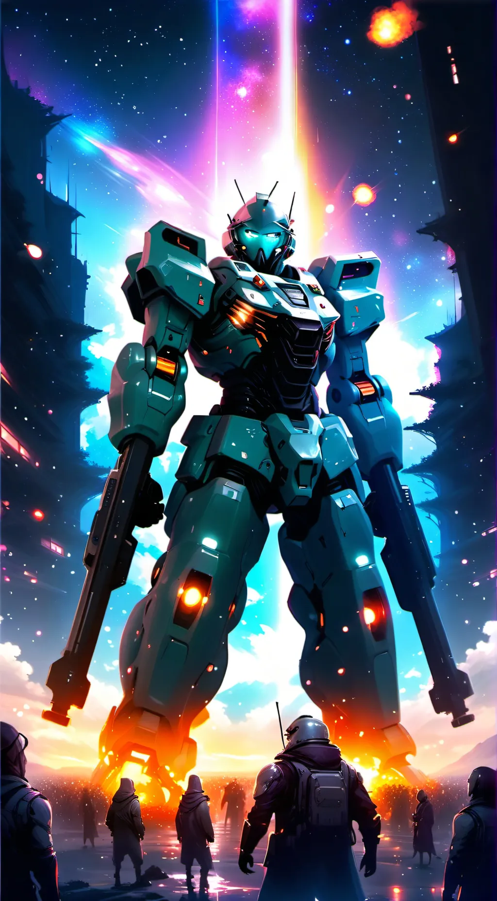 ai character: Mech Battle background