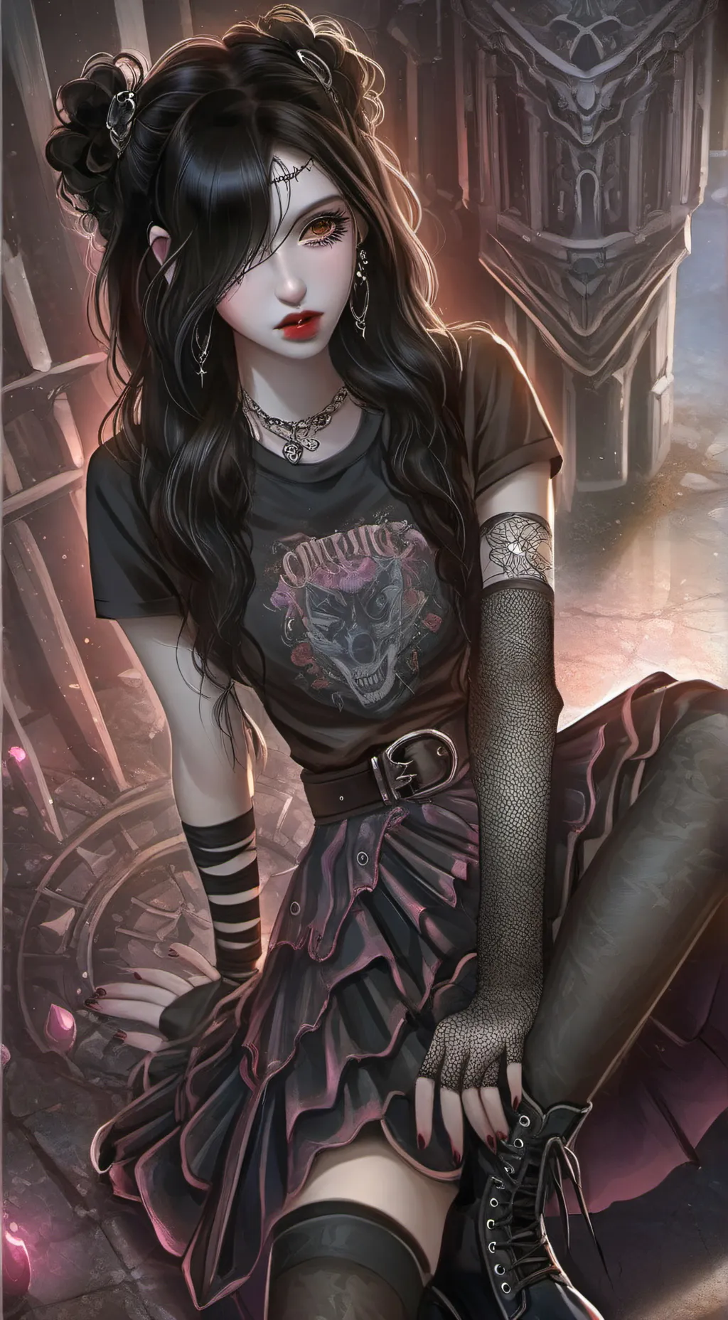 ai character: Death Girl background