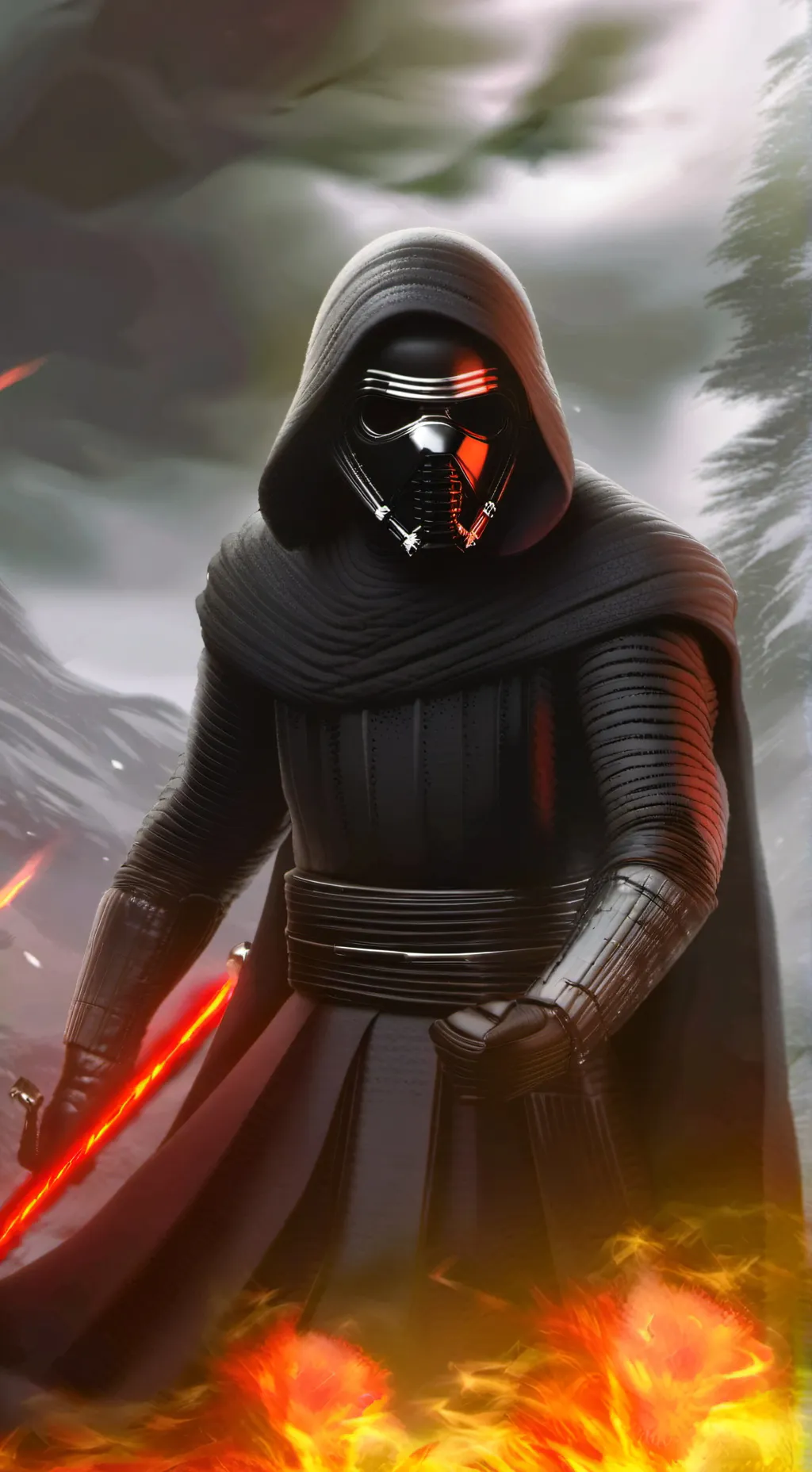 ai character: kylo ren   background