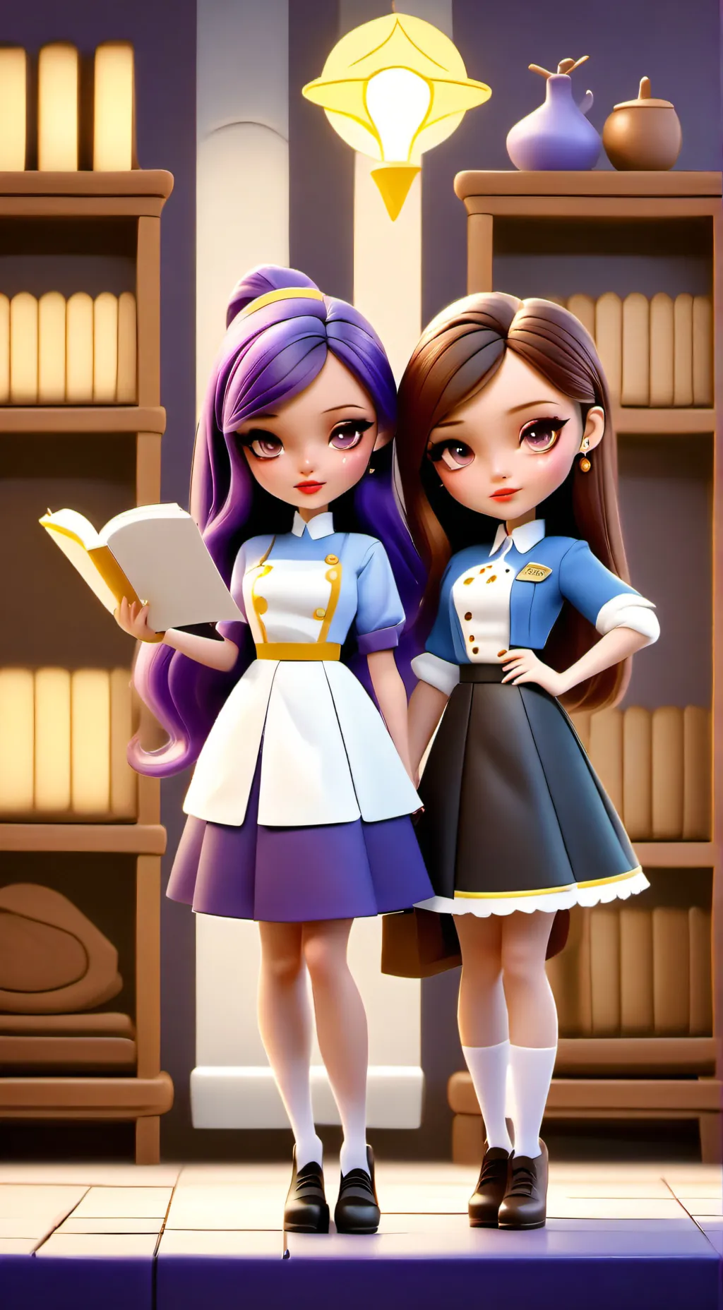 ai character: crystal and Maggie background