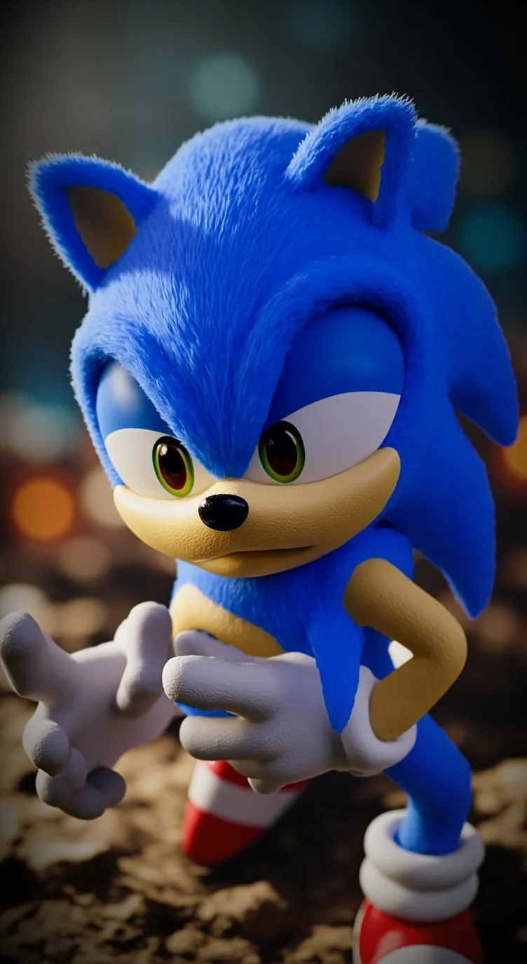 ai character: Sonic the hedgehog background