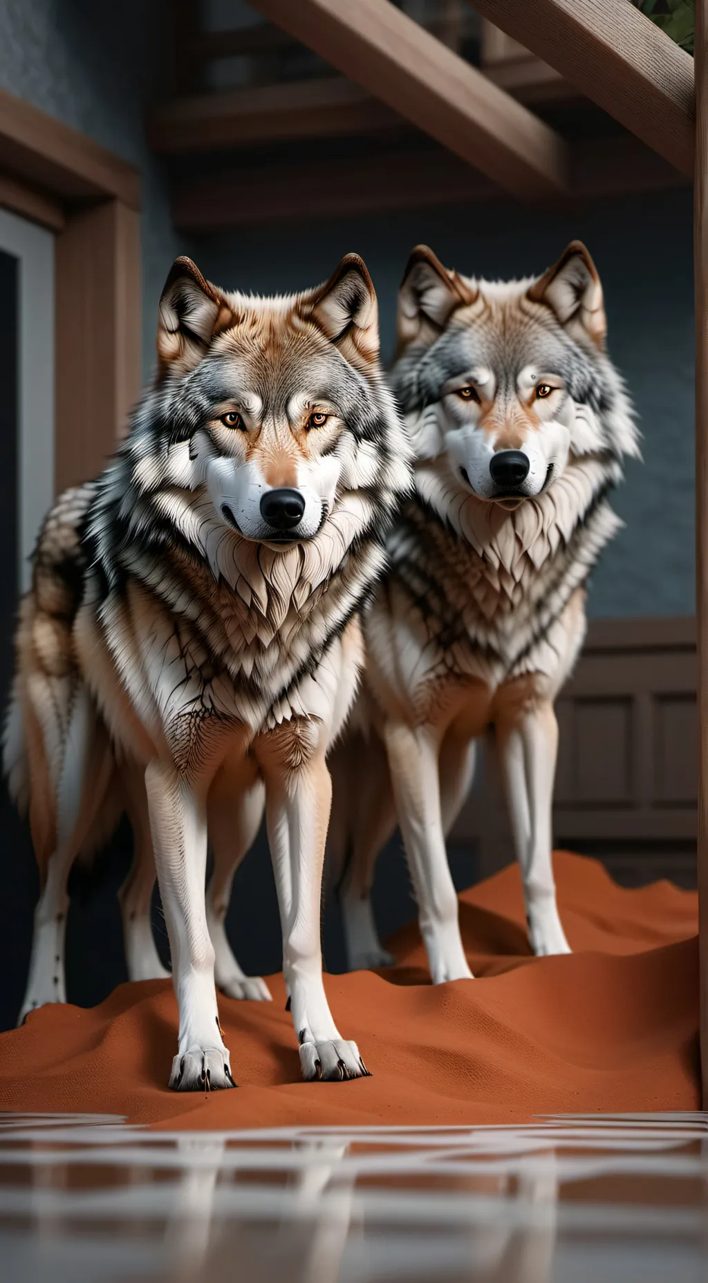 ai character: werewolf parents  background