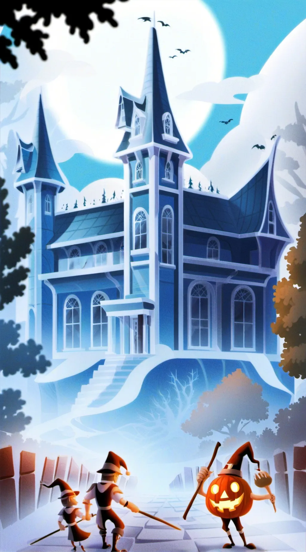 ai character: sprunki haunted hs background