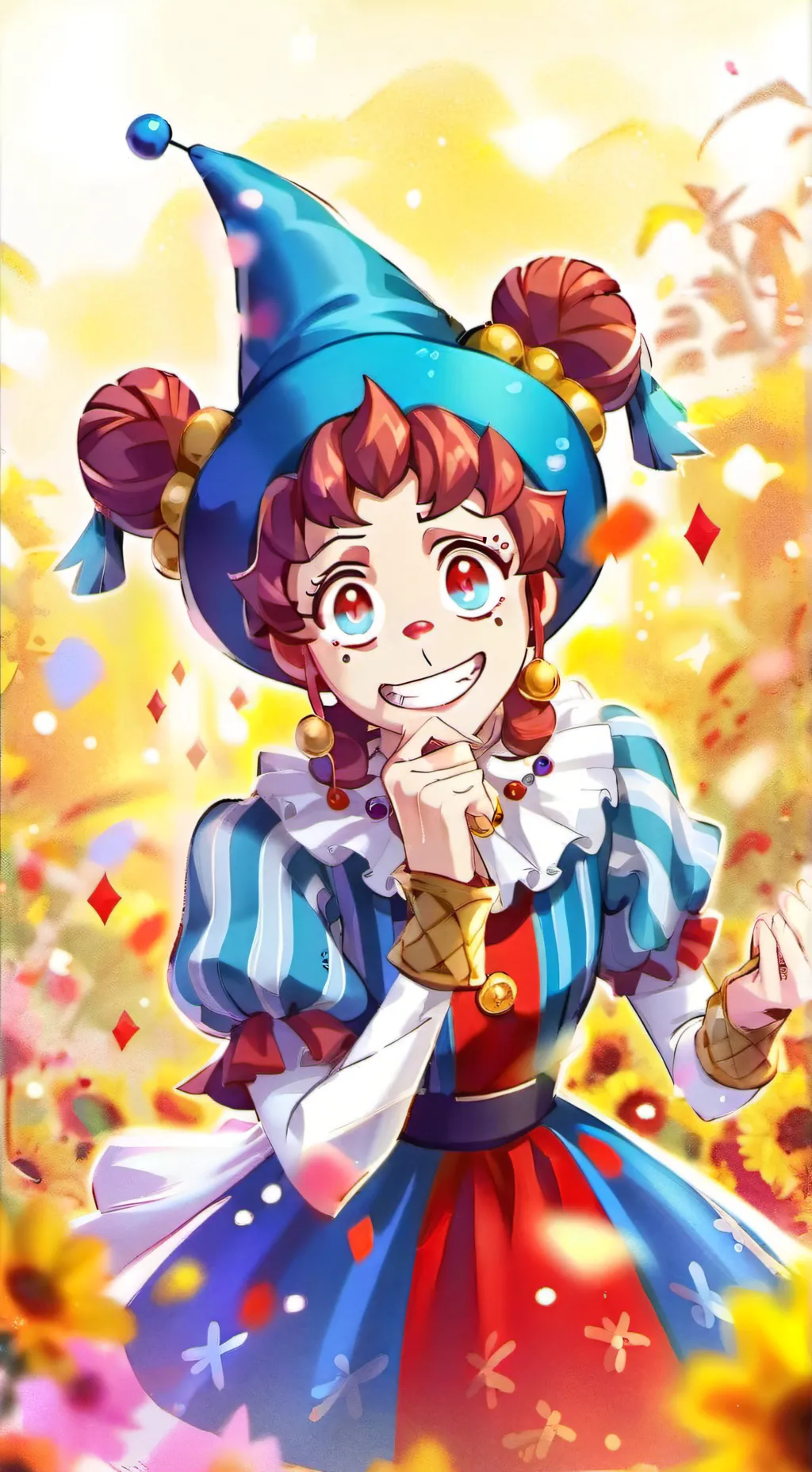 ai character: (*:POMNI:*)  background