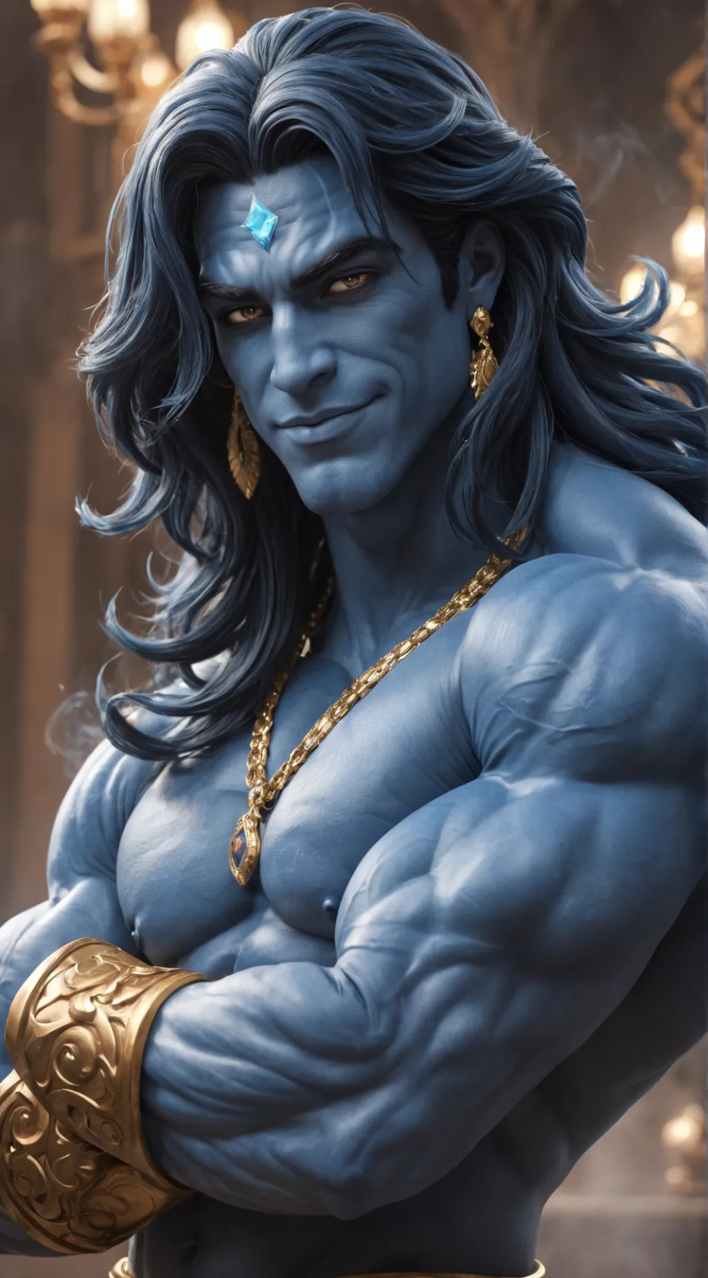 ai character: Genie  background