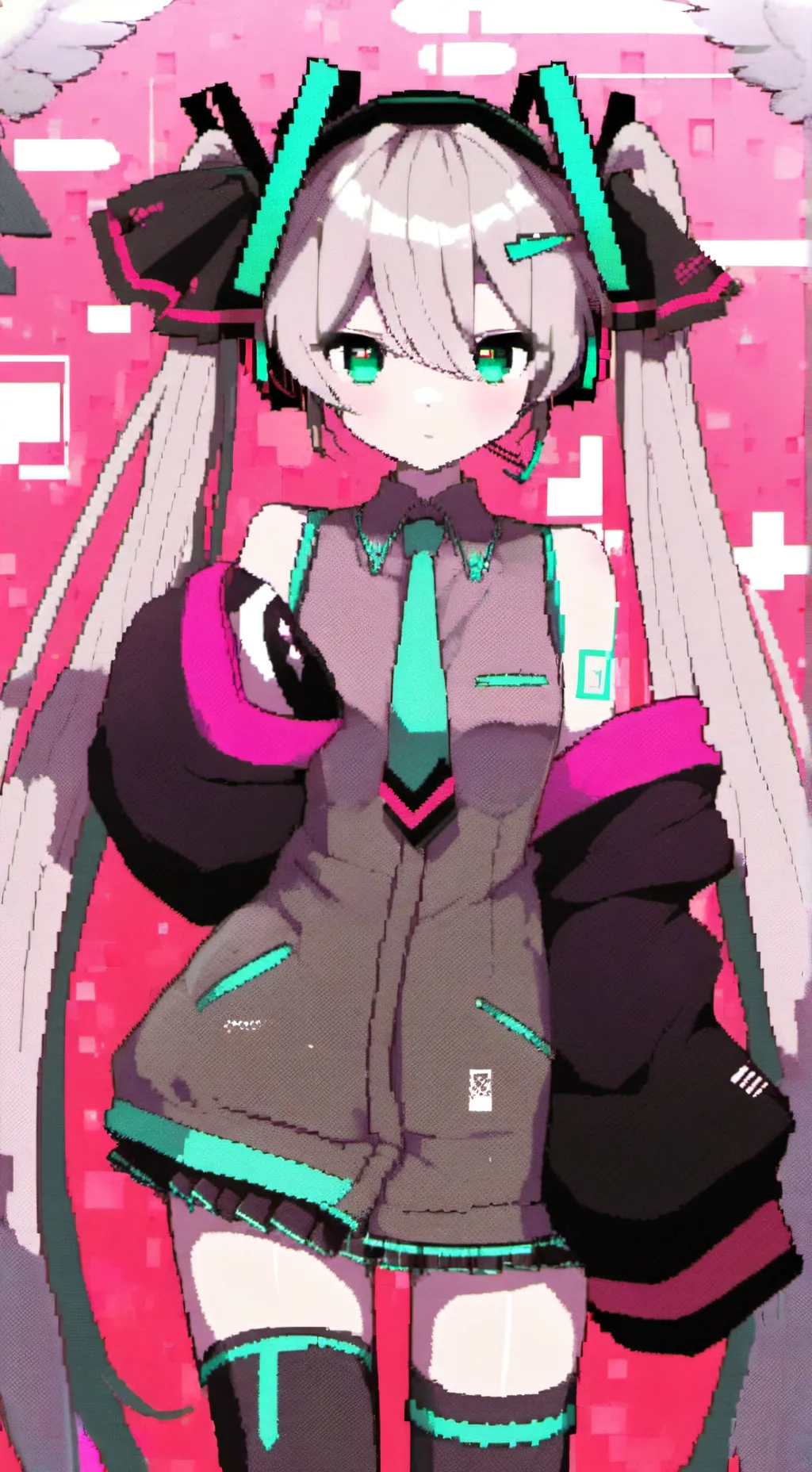 ai character: Hatsune miku  background