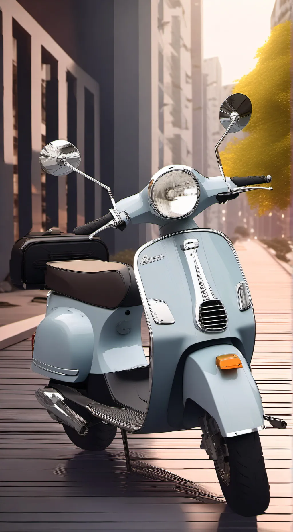 ai character: мопед background