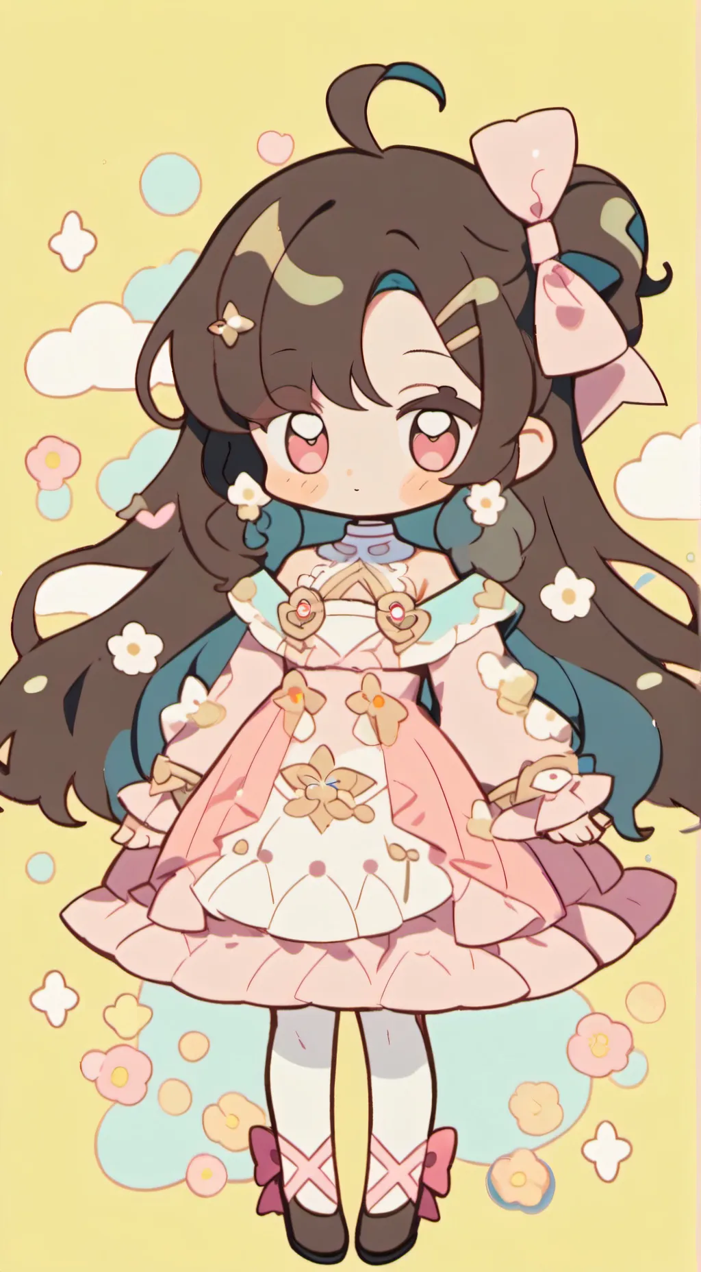 ai character: chibi asset  background