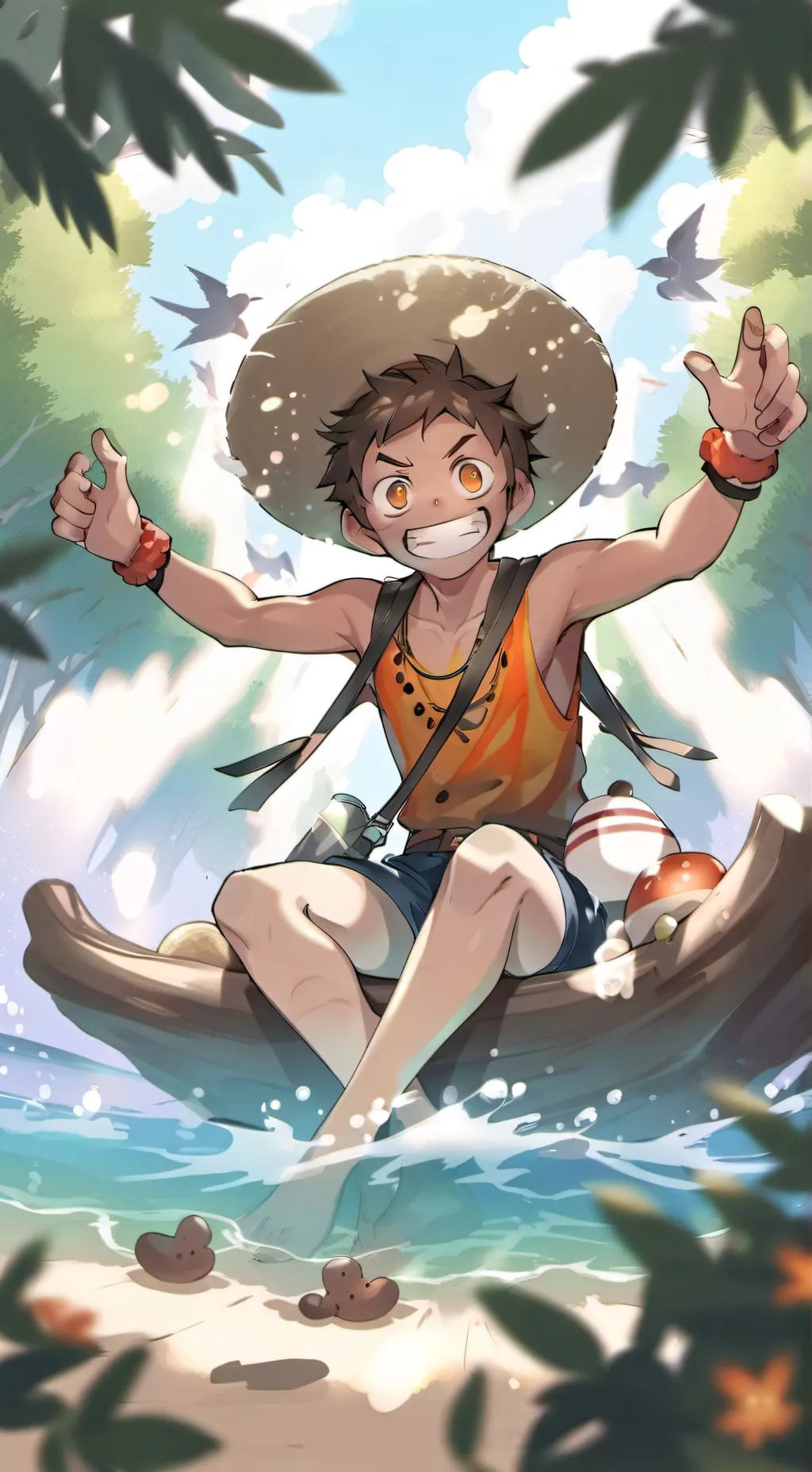 ai character: luffy background